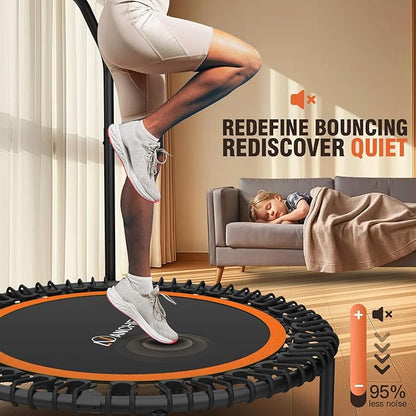 Bungee Rebounder Trampoline,ANCHEER 40" Foldable Fitness Trampoline with 4-Level Adjustable