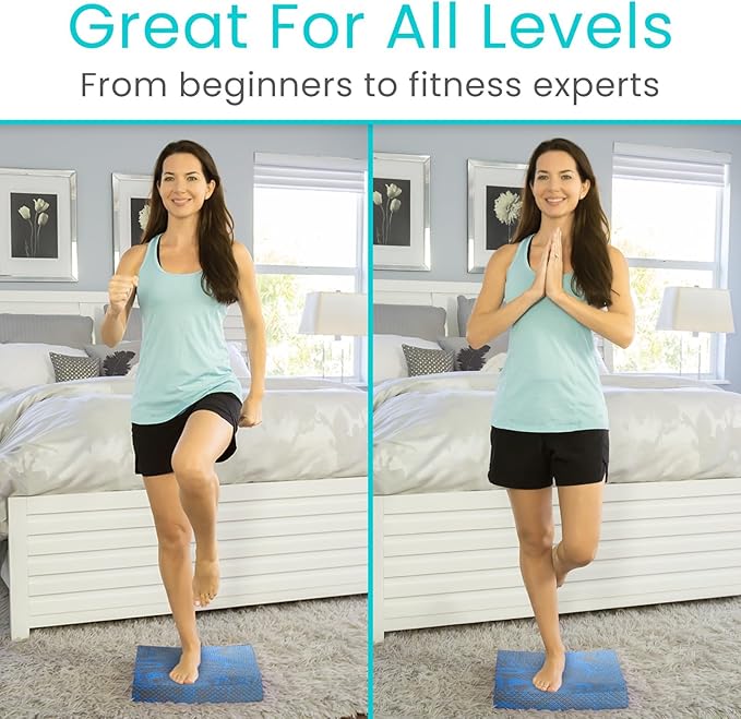 Vive Balance Pad - Foam Large Yoga Mat Trainer for Physical Therapy, Stability Workout, Knee and