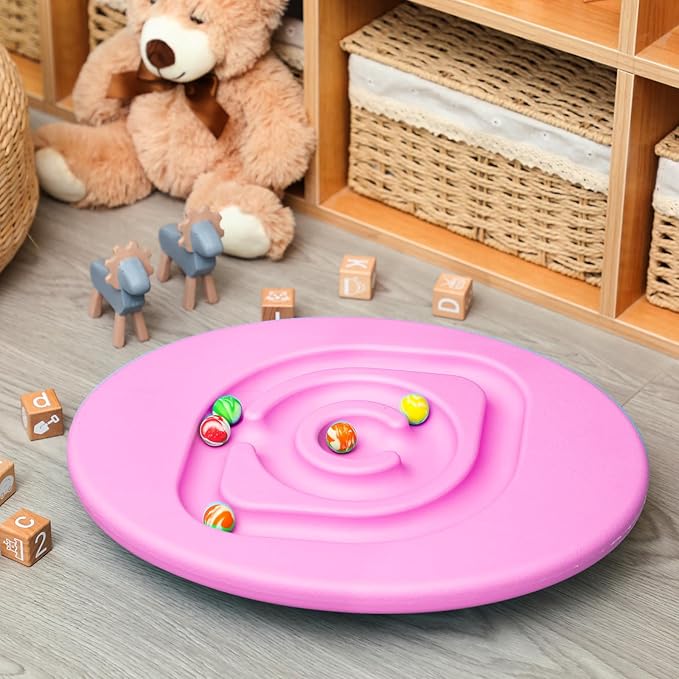 Maze Balance Board for Kids Plastic Wobble Rocker Balance Board with Mini Balls Load 170lb for