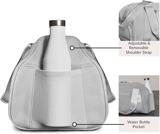 Vooray Burner Gym Duffel Bag, Gym Bag for Women and Men with Shoe Compartment, Weekender, Overnight