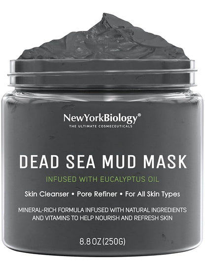 New York Biology Dead Sea Mud Mask for Face and Body | with Eucalyptus | Spa Quality Pore Refiner