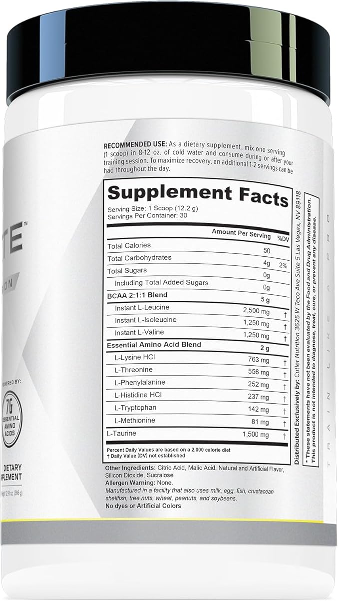 Cutler Nutrition Generate EAA and BCAA Powder: Best Branched Chain Amino Acids Supplement with