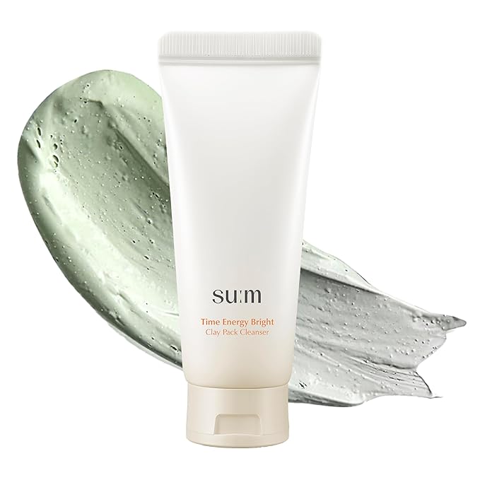 SU:M One Minute Clay Mask - Pore Cleanser & Hydrating 2-in-1 Korean Face Mask and Facial Cleanser