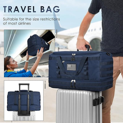 ETRONIK Travel Bag for Men Women, Gym Bag & Tactical Duffle Bags for Travel, Carry on with Toiletry