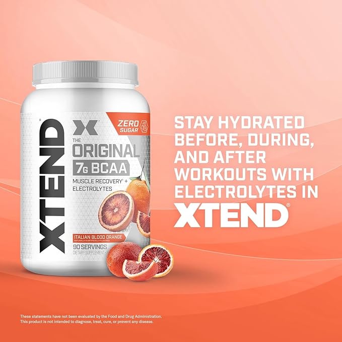 Xtend Original BCAA Powder 7g BCAA and 2.5g L-Glutamine, Sugar Free Post Workout Muscle Recovery