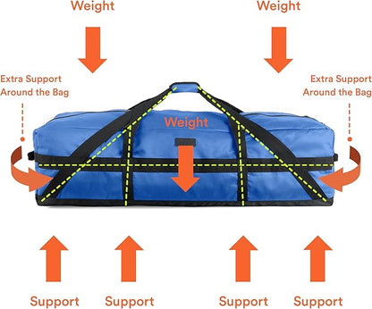 Fitdom 106L 45" Heavy Duty Extra Large Duffle with Upgrade Zipper, Durable & Water Resistant.