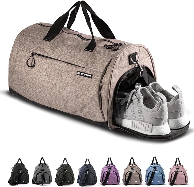 Fitgriff® Gym Bag for Men & Women with Shoe & Wet Compartment - Duffle Bag for Travel, Sports