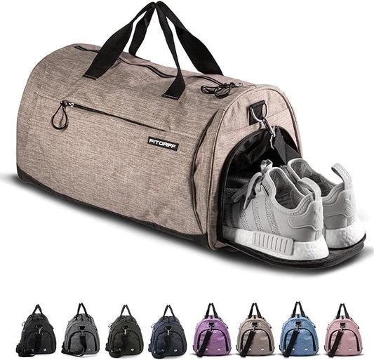 Fitgriff® Gym Bag for Men & Women with Shoe & Wet Compartment - Duffle Bag for Travel, Sports