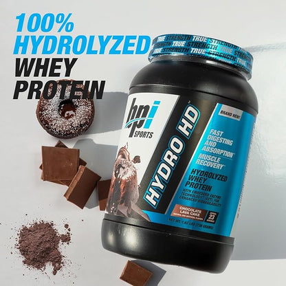 BPI Sports Hydro HD - 100% Hydrolyzed Whey Protein Powder - Muscle Growth, Recovery, 25g of