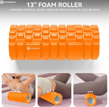 Deep Tissue Foam Roller - High-Density Muscle Massage Roller for Recovery, Pain Relief, Trigger