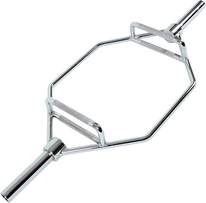 Sunny Health & Fitness Strength Training Olympic Hex Bar Barbell, High Load Capacity, Swivel