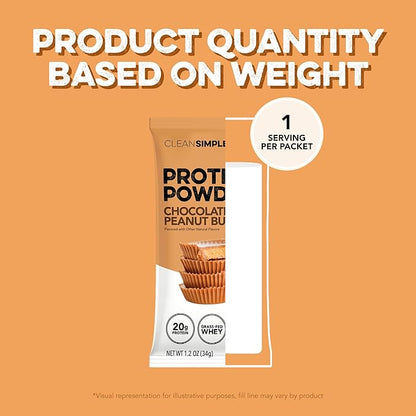 Clean Simple Eats Whey Protein Powder, Chocolate Peanut Butter Flavor Naturally Sweetened, 100%