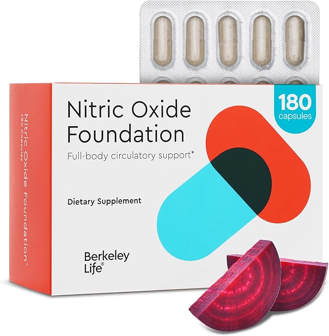 Berkeley Life Nitric Oxide Foundation, Full-Body Circulatory Support - Nitric Oxide Supplements for