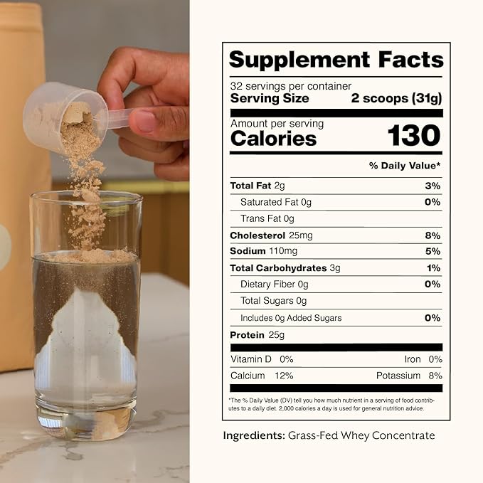 ProMix Nutrition One Ingredient Whey Protein Powder, 25g Protein per Serving, Sugar Free, Soy Free