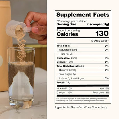ProMix Nutrition One Ingredient Whey Protein Powder, 25g Protein per Serving, Sugar Free, Soy Free