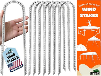 Eurmax USA Strong Trampoline Anchor Stake High Wind, Ground Anchors Heavy Duty, Tent