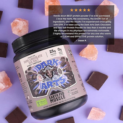 Earth Fed Muscle Dark Arts Grass Fed Truly Grass Fed Whey Protein Powder - No Artificial