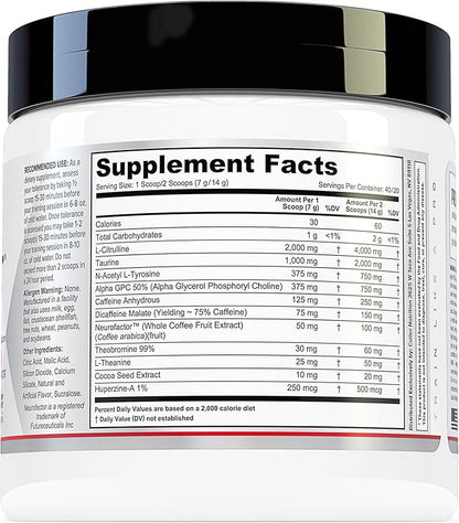 Prevail Pre Workout Powder with Nootropics: Pre-Workout Drink for Men and Women, Cutting Edge
