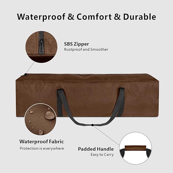 TOPDesign 46 Inch Extra Large Zippered Duffel Bag for Travel Camping Sports Equipment Storage