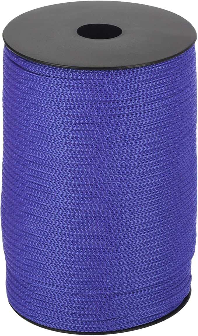MECCANIXITY 5/32 Inch Polypropylene Rope Braided Ropes, 328ft Camping Rope Hollow Utility Cord for