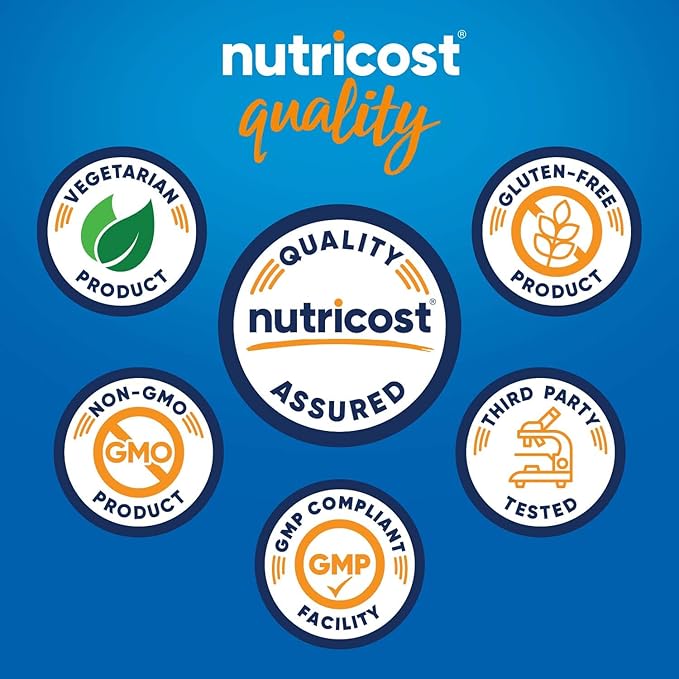 Nutricost Grass-Fed Whey Protein Concentrate (Vanilla) 5LBS - Undenatured, Non-GMO, Gluten Free