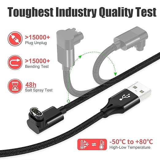 AGVEE 3.3ft Charger for Garmin Watch, L-Shape Charging Cable for Fenix, Forerunner, Vivoactive