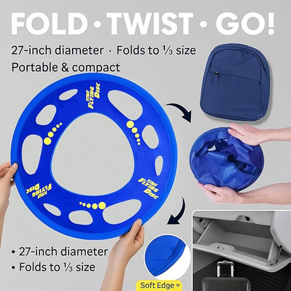Giant Flying Disc Soft, Foldable & Floats in Air - Encourage Outdoor Play & Family Fun - Great for