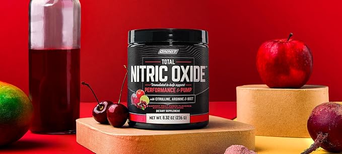 ONNIT Total Nitric Oxide Exercise Performance Powder, Harvest Fruit Punch Flavor, Caffeine-Free