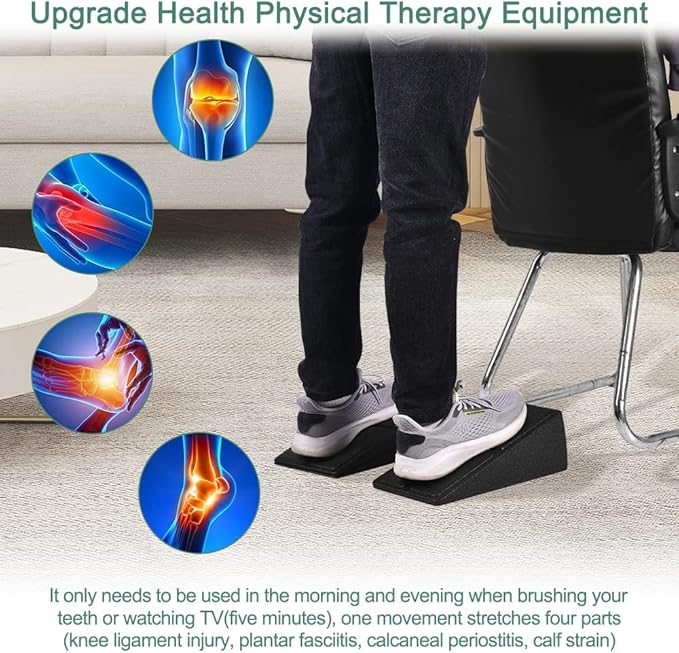 Slant Board Squat Wedge for Calf Stretchingï¼? Pcs 12" x 6.3" Foot Stretcher Balance Board for