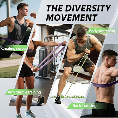 LEEKEY Resistance Bands Set for Pull-Up Assistance & Full-Body Training, Multi-Level Exercise Bands