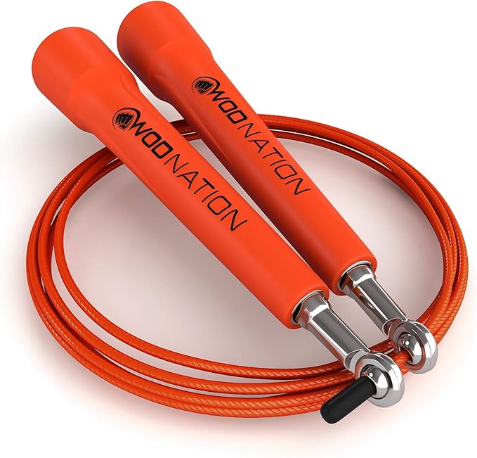 WOD Nation Adjustable Speed Jump Rope For Men, Women & Children - Blazing Fast Fitness Skipping