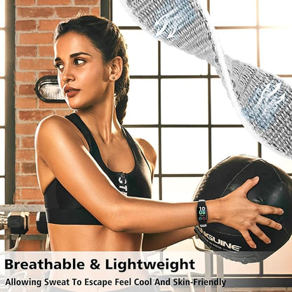 YCHDDER Solo Loop Nylon Bands Compatible with Amazfit Band 7 Straps,Soft Breathable Comfortable