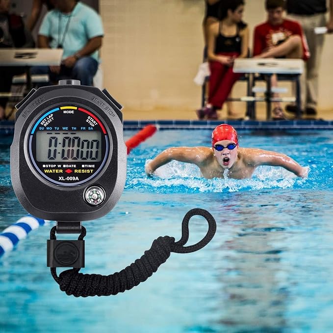 2 Pack Digital Stopwatch Timer: Large Display Multi-Function Stop Watch for Sports Coaches Swimming