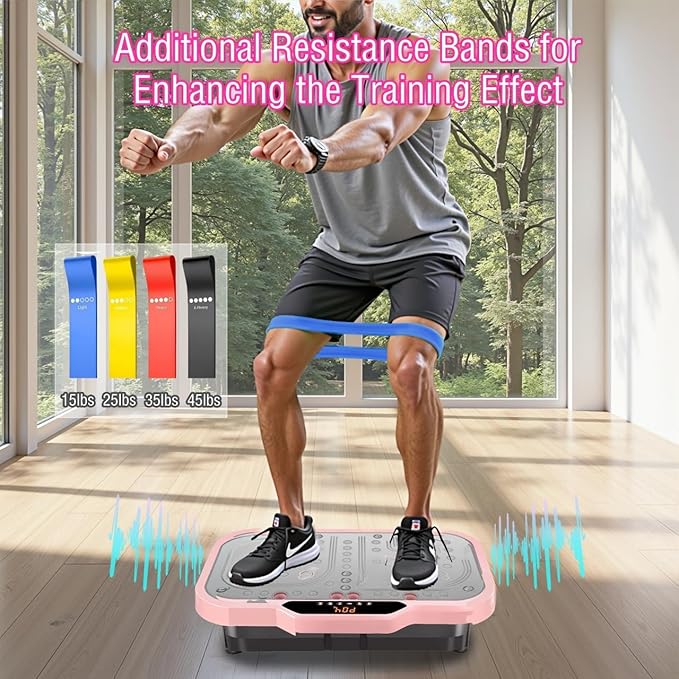 Vibration Plate Exercise Machine, Vibrating Fitness Platform Whole Body Shake Board Workout