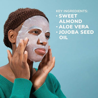 FACETORY K Beauty Face Mask Skin Care - Everyday ALMOND Skin Strengthening Sheet Mask | Plant-Based