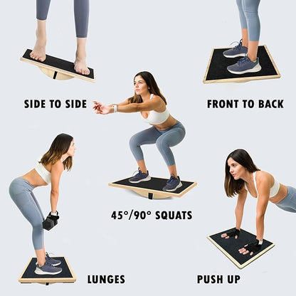 Balance Board Professional Wobble Board for Adults Anti-Slip for Physical Therapy Standing Desk