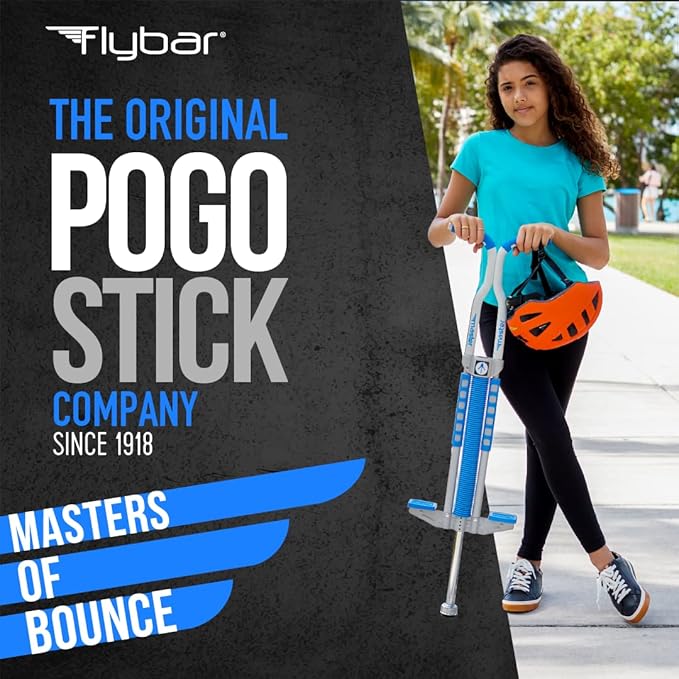 Flybar Master Pogo Stick for Kids Ages 9+, 80–160 lbs – Easy Grip Handles – Active Exercise Toy for