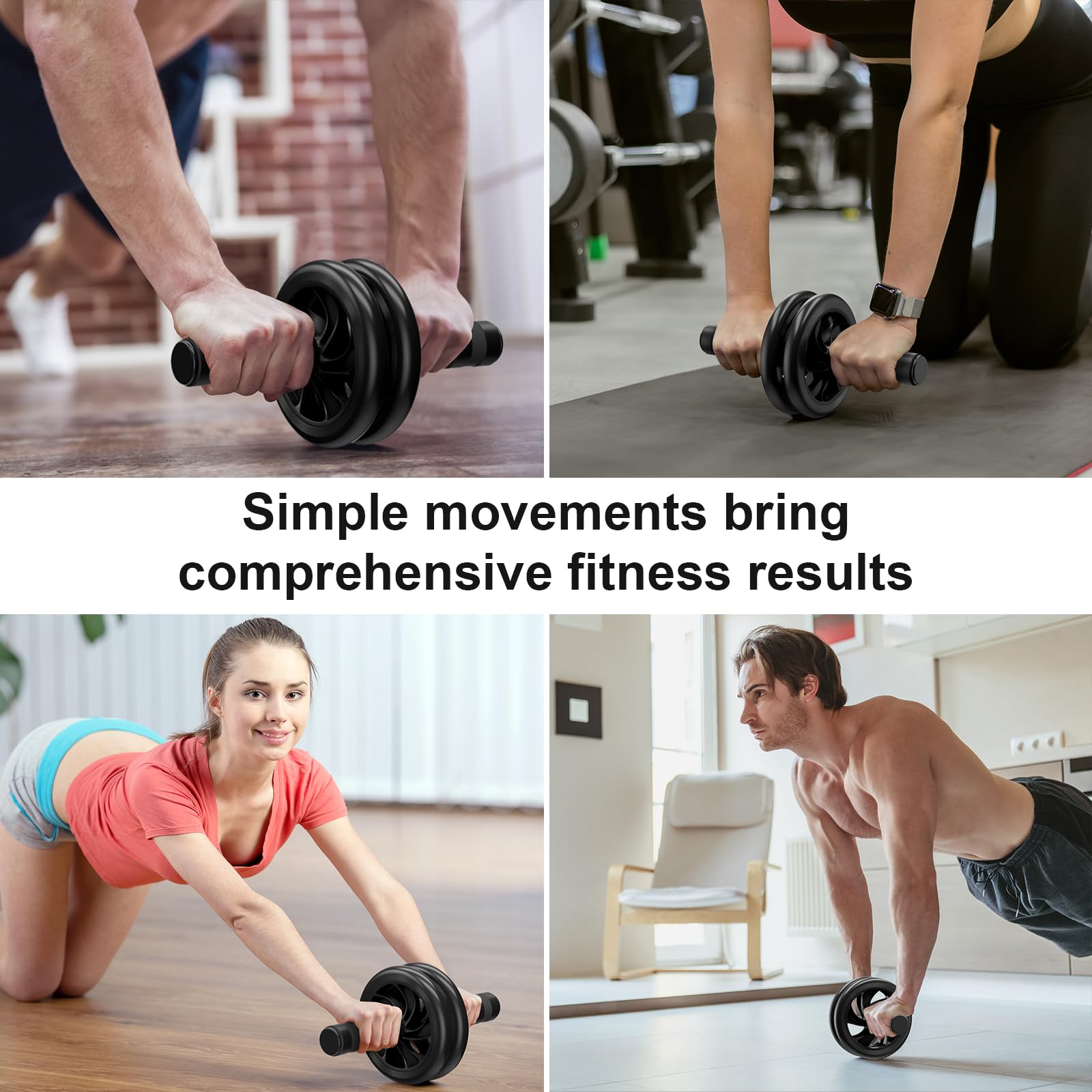 Bnlei Abdominal Wheel, Ab Roller for Abdominal Exercise Machine, Abs Workout Equipment, Core