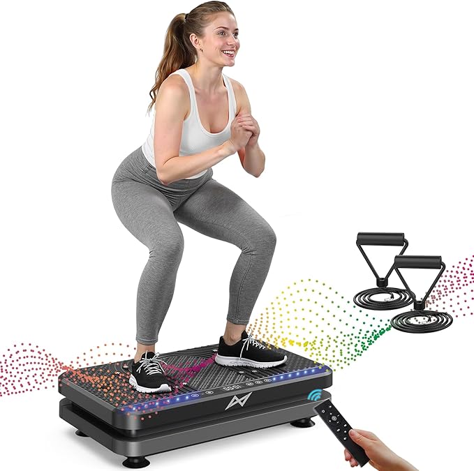 AXV Vibration Plate Fitness Platform Exercise Machine Vibrating Shaking Full Body Shaker Workout