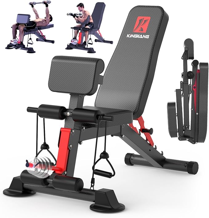 Adjustable Weight Bench,Utility Workout Bench Foldable Incline Decline Benches for Home Gym Full