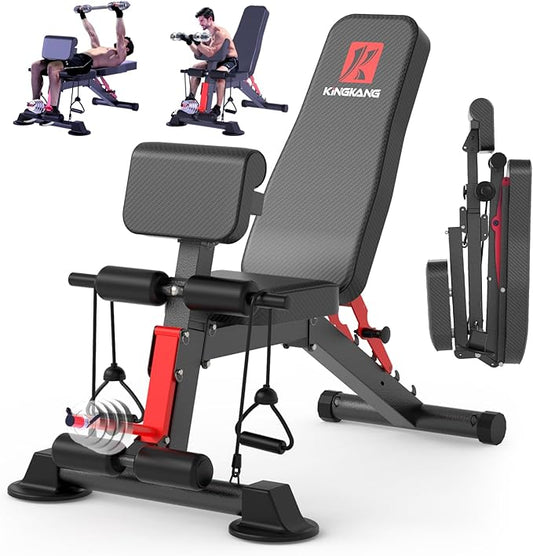 Adjustable Weight Bench,Utility Workout Bench Foldable Incline Decline Benches for Home Gym Full