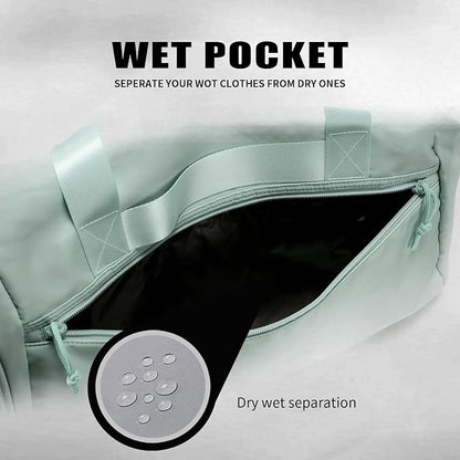 Weekender Duffel Bag with Shoe Compartment And Wet Pocket-Luggage Everyday Overnight Bag for Men