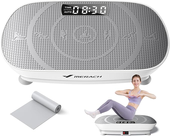 MERACH Vibration Plate Exercise Machine, Whole Body Workout Equipment for Women, Bluetooth and