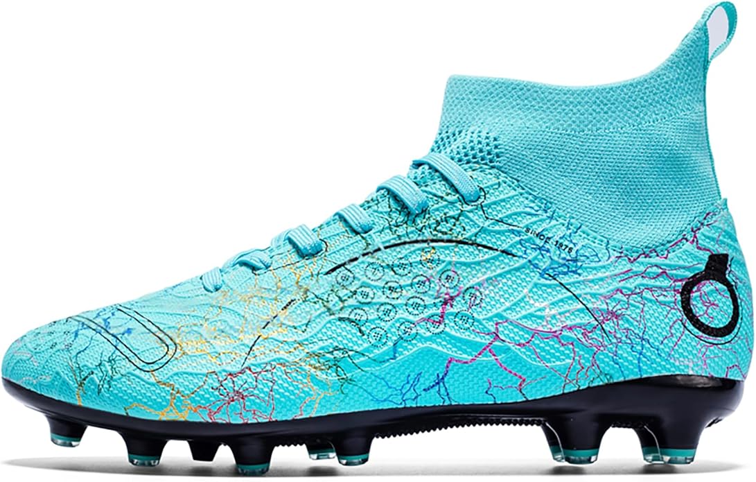 Men's Soccer Shoes High-Top Soccer Cleats Outdoor Breathable Athletic Professional Spikes Youth