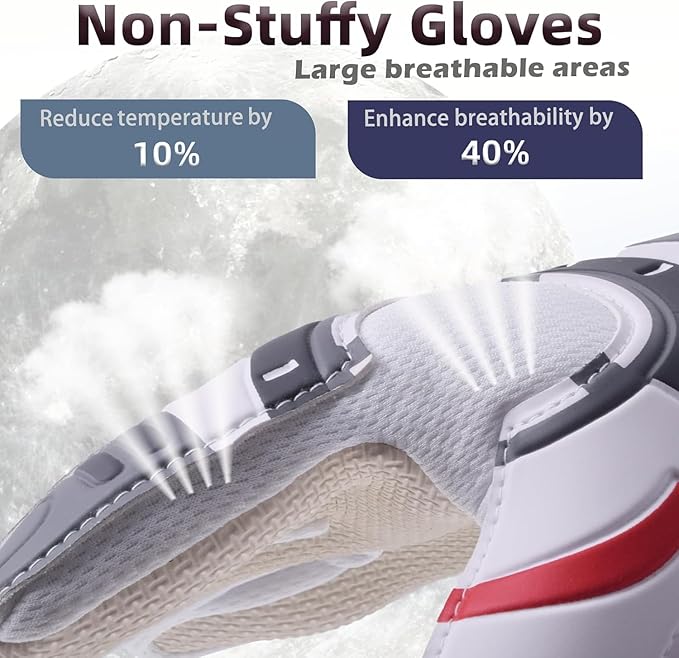 Sportout Kids Goalkeeper Gloves, Soccer Gloves with Double Wrist Protection and Non-Slip Wear