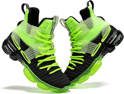 JMFCHI Kids Basketball Shoes High-top Sports Shoes Sneakers Durable Lace-up Non-Slip Running Shoes