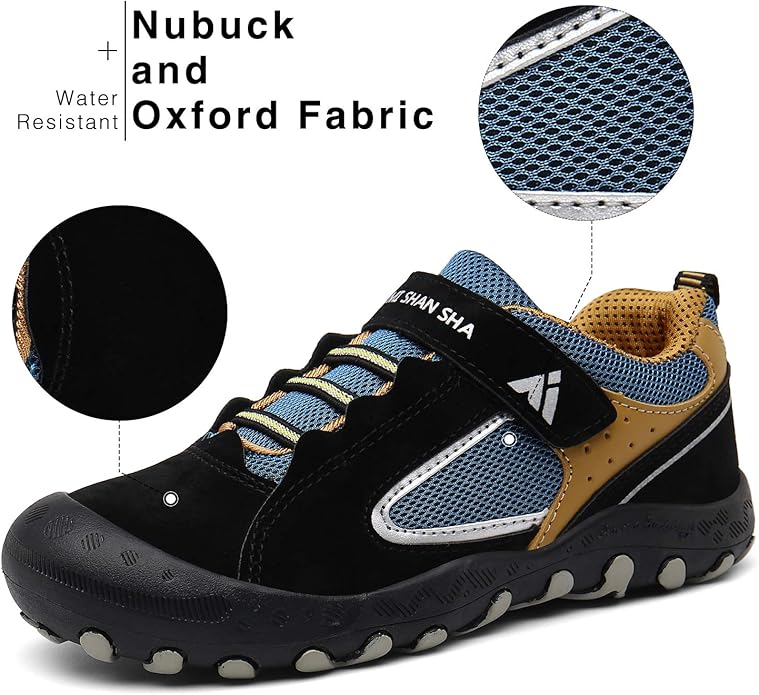 Mishansha Kids Hiking Boots Toddler Girls Boys Hiking Shoes Water-Resistant Anti-Collision Non-Slip