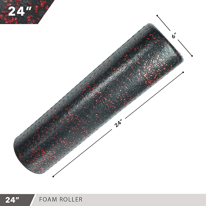 High-Density Round Foam Rollers - 4 Size and 8 Color Options - Massage Rollers for Stretching, Deep