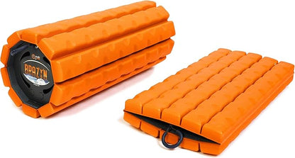 Morph Foam Roller (Bravo-Orange): Collapsible Travel Foam Roller for Back Pain Relief, Workout