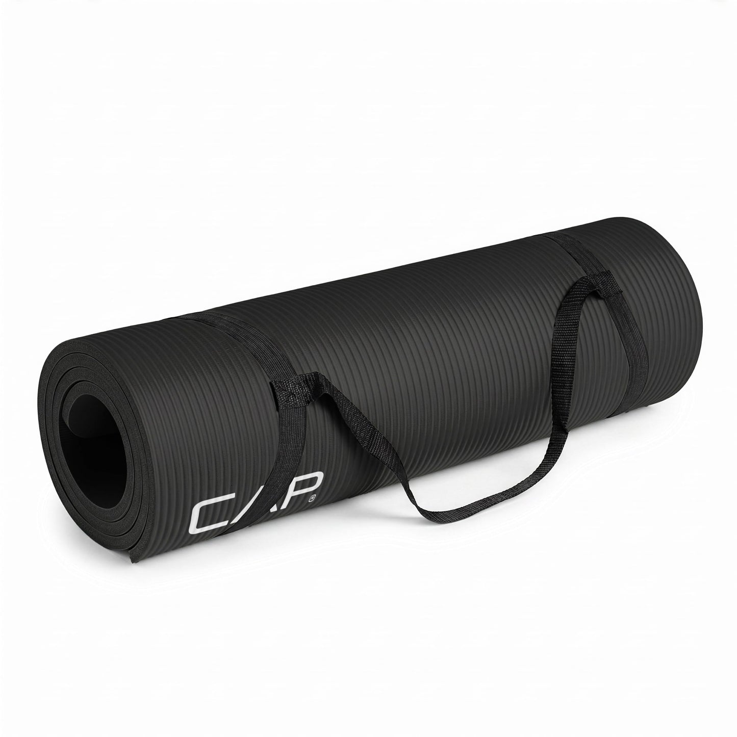 CAP Barbell Yoga Mat 1/2" Thick with Carrying Strap - High Density Exercise Mat for Yoga, Pilates